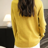 Chanyarn Women's 100% Merino Wool Seamless Sweater Mock Neck First-Line Ready to Wear Long Sleeve Knitted Pullover Tops
