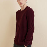 Chanyarn Men's 100% Merino Wool Sweater 2025 Fall Winter Casual Crewneck Warm Soft Long Sleeve Knitted Sweater