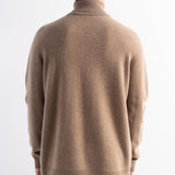 Herren 100% Merino Wollpullover 2025 Herbst Winter Erste Linie Ready to Tragen hoher Nacken Langarmern nahtloser Strickpullover