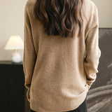 Chanyarn Women's 100% Merino Wool Seamless Sweater Mock Neck First-Line Ready to Wear Long Sleeve Knitted Pullover Tops