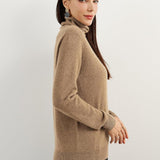 100% Pure Cashmere Women's Sweater Turtleneck Long Sleeve Warm Soft 2025 Fall Winter Knit Pullover