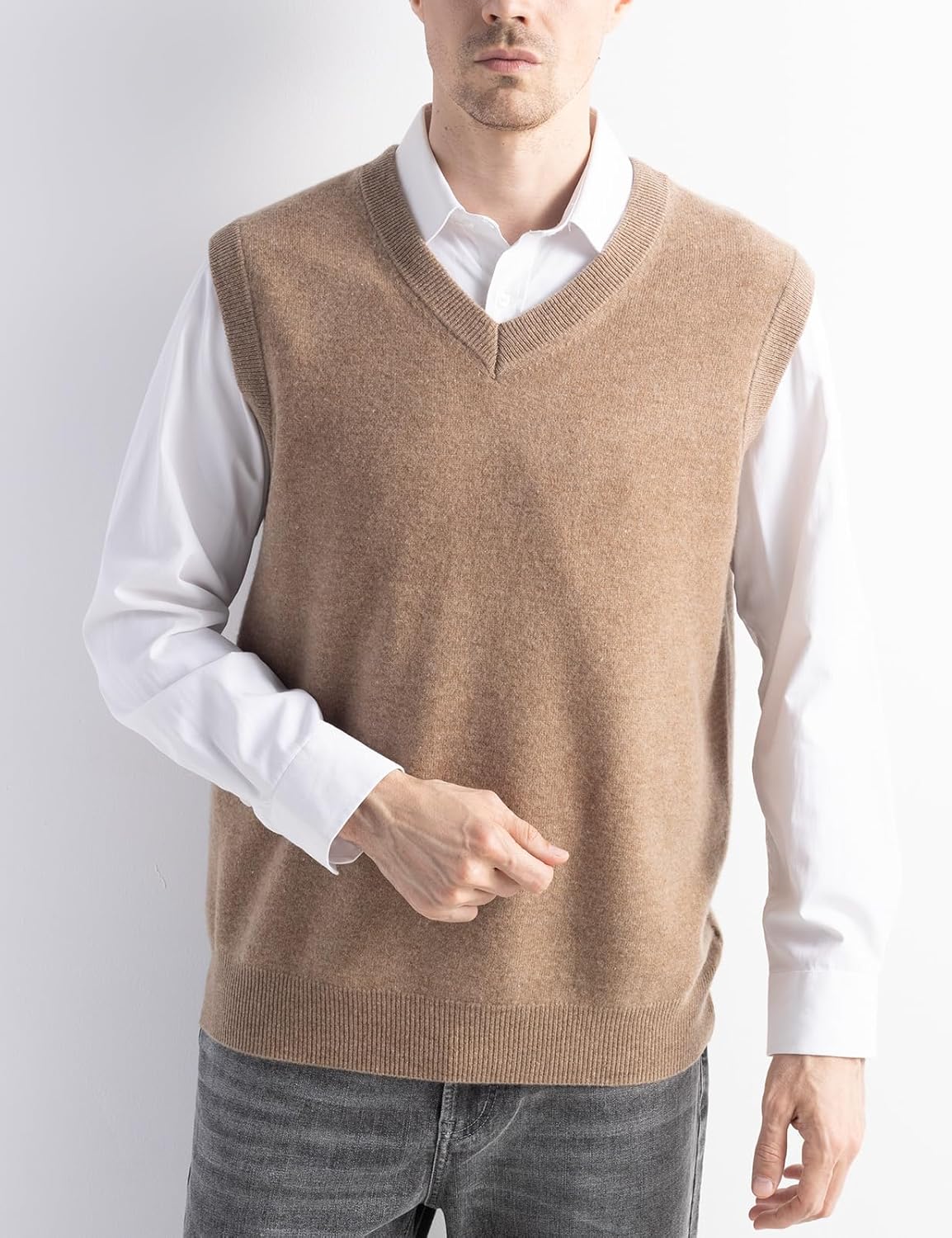 Australian Merino Wool V-Neck Sweater Vest