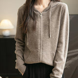 Cardigan de munición larga de manga larga de manga larga de lana 100% merino