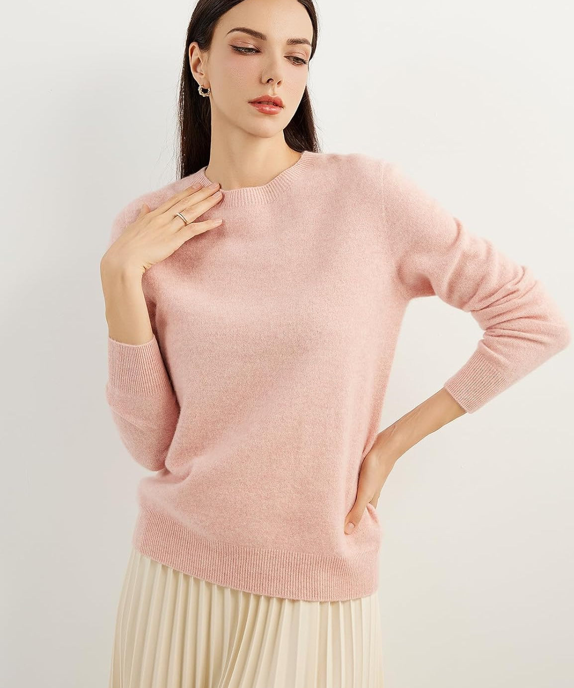 Mongolian Cashmere Crewneck Sweater