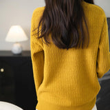 Chanyarn Women's 100% Merino Wool Crew Neck Sweater 2025 Fall Winter Casual Solid Long Sleeve Warm Soft Knitted Sweater