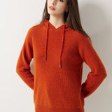 Maglione con cappuccio 30% cashmere 70% lana merino