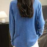Chanyarn Women's 100% Merino Wool Seamless Sweater Mock Neck First-Line Ready to Wear Long Sleeve Knitted Pullover Tops