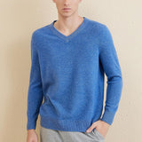 Chanyarn Men's 100% Merino Wool Sweater 2025 Fall Winter Casual V Neck Warm Soft Long Sleeve Knitted Pullover Sweater