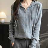 Cardigan de munición larga de manga larga de manga larga de lana 100% merino