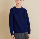Girls Crew Neck 100% Merino Wool Sweater 2025 Fall Winter Kids Warm Soft Long Sleeve Knitted Pullover Sweater