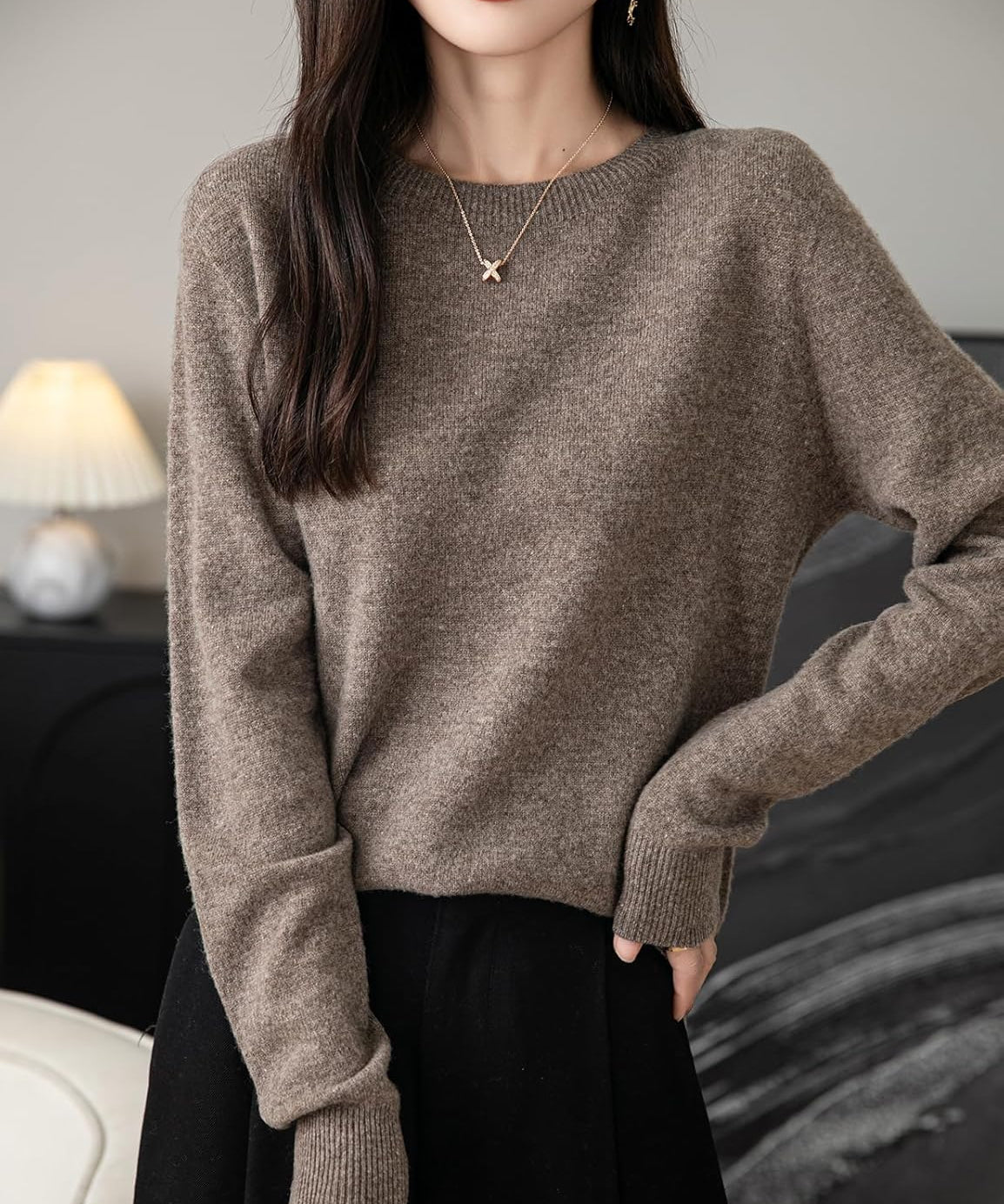 Chanyarn Women's 100% Merino Wool Crewneck Sweater 2025 First-Line Ready to Wear Long Sleeve Seamless Knit Sweater