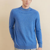Men's 100% Merino Wool Sweater 2025 Fall Winter Casual Mock Neck Warm Soft Long Sleeve Knitted Sweater