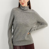 100% Pure Cashmere Women's Sweater Turtleneck Long Sleeve Warm Soft 2025 Fall Winter Knit Pullover