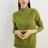 100% Pure Cashmere Women's Sweater Mock Neck Long Sleeve Warm Soft 2025 Fall Winter Knit Pullover