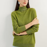 Women's 100% Pure Cashmere Sweater Turtleneck Long Sleeve Warm Soft 2025 Fall Winter Knit Pullover