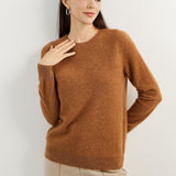 Women's 100% Pure Cashmere Sweater 2025 Fall Winter Crew Neck Long Sleeve Warm Soft Knitted Pullover