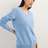 Chanyarn 100% Pure Cashmere Women's Sweater V-Neck Long Sleeve 2025 Fall Winter Warm Soft Knit Pullover