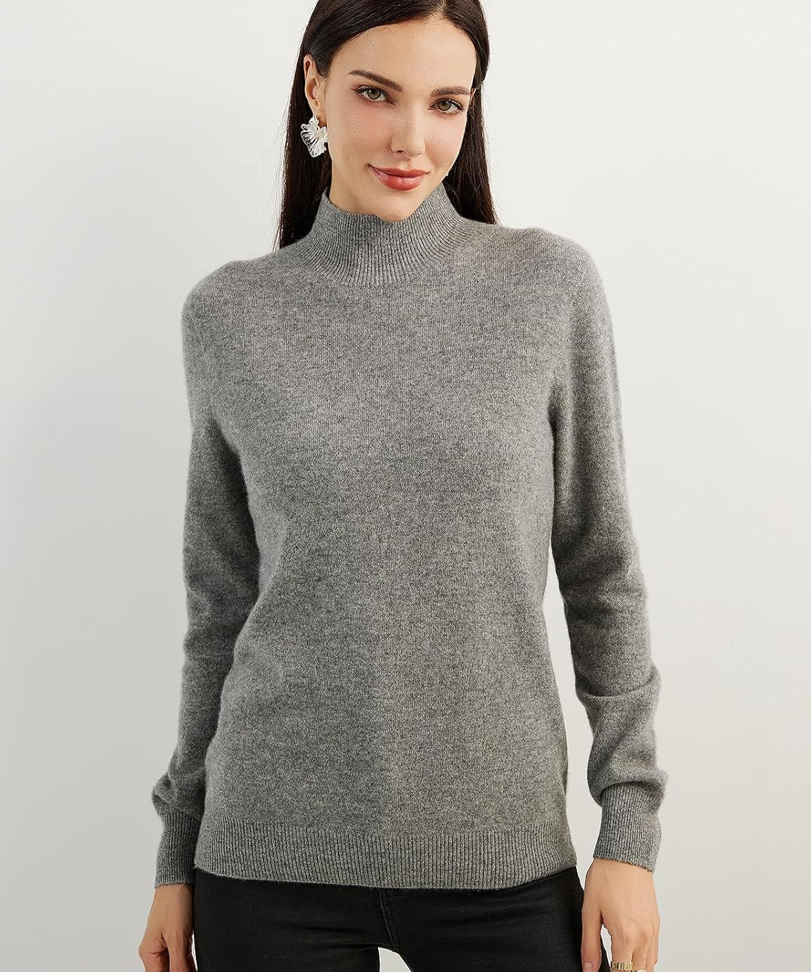 Mongolian Cashmere Mockneck Sweater