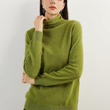 100% Pure Cashmere Women's Sweater Turtleneck Long Sleeve Warm Soft 2025 Fall Winter Knit Pullover