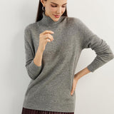 Women's 100% Pure Cashmere Sweater Turtleneck Long Sleeve Warm Soft 2025 Fall Winter Knit Pullover