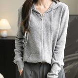 Cardigan de munición larga de manga larga de manga larga de lana 100% merino