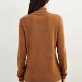Women's 100% Pure Cashmere Sweater Turtleneck Long Sleeve Warm Soft 2025 Fall Winter Knit Pullover
