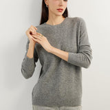 Women's 100% Pure Cashmere Sweater 2025 Fall Winter Crew Neck Long Sleeve Warm Soft Knitted Pullover