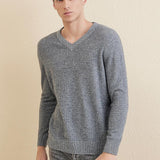 Chanyarn Men's 100% Merino Wool Sweater 2025 Fall Winter Casual V Neck Warm Soft Long Sleeve Knitted Pullover Sweater