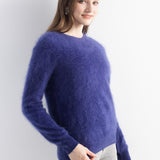 Chanyarn Women's 100% Cashmere Sweater Luxury Hairy Warm Tops Crewneck 2025 Fall Winter Long Sleeve Soft Knit Pullover