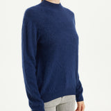 Chanyarn Women's 100% Merino Wool Luxury Soft Fall Winter Warm Long Sleeve Mock Neck Brushed Fuzzy Pullover Sweater