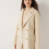100% Merino Wool Double Breasted Pea Coat