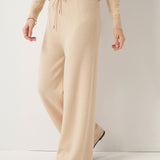 30% Cashmere 70% Merino Wool Wide Leg Sweatpants