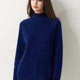 Pull à col montant sans couture 100 % laine mérinos