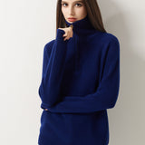Maglione con zip e collo a lupetto in 100% lana merino