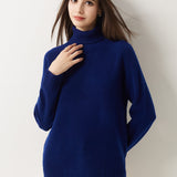 Pull à col roulé sans couture 100 % laine mérinos