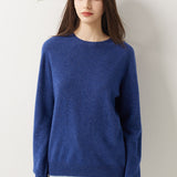 30% Cashmere 70% Merino Wool Seamless Crew Neck Sweater