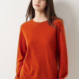 30% Cashmere 70% Merino Wool Seamless Crew Neck Sweater