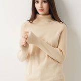 Maglione dolcevita 30% cashmere 70% lana merino