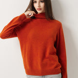 30% Cashmere 70% Merino Wool Seamless Turtleneck Sweater