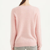 Chanyarn Women's 100% Merino Wool Luxury Soft Fall Winter Warm Crewneck Long Sleeve Brushed Fuzzy Pullover Sweater