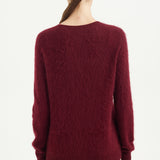 Chanyarn Women's 100% Merino Wool Luxury Soft Fall Winter Warm Crewneck Long Sleeve Brushed Fuzzy Pullover Sweater