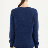 Chanyarn Women's 100% Merino Wool Luxury Soft Fall Winter Warm Crewneck Long Sleeve Brushed Fuzzy Pullover Sweater