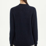 Chanyarn Women's 100% Merino Wool Luxury Soft Fall Winter Warm Long Sleeve Mock Neck Brushed Fuzzy Pullover Sweater