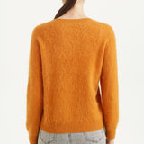 Chanyarn Women's 100% Merino Wool Luxury Soft Fall Winter Warm Crewneck Long Sleeve Brushed Fuzzy Pullover Sweater