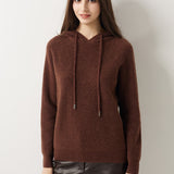 Maglione con cappuccio 30% cashmere 70% lana merino