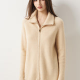 30% Cashmere 70% Merino Wool Turtle Neck Cardigan