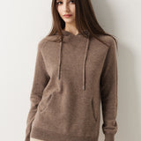 30% Cashmere 70% Merino Wool Hooded Knit Sweater