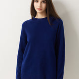 Pull à col rond sans couture 100 % laine mérinos