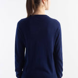 Women's Merino Wool Sweater 2025 Fall Winter V Neck Long Sleeve First-Line Ready to Wear Seamless Knit Sweater