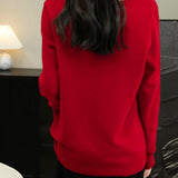 Chanyarn Women's 100% Merino Wool Crewneck Sweater 2025 First-Line Ready to Wear Long Sleeve Seamless Knit Sweater